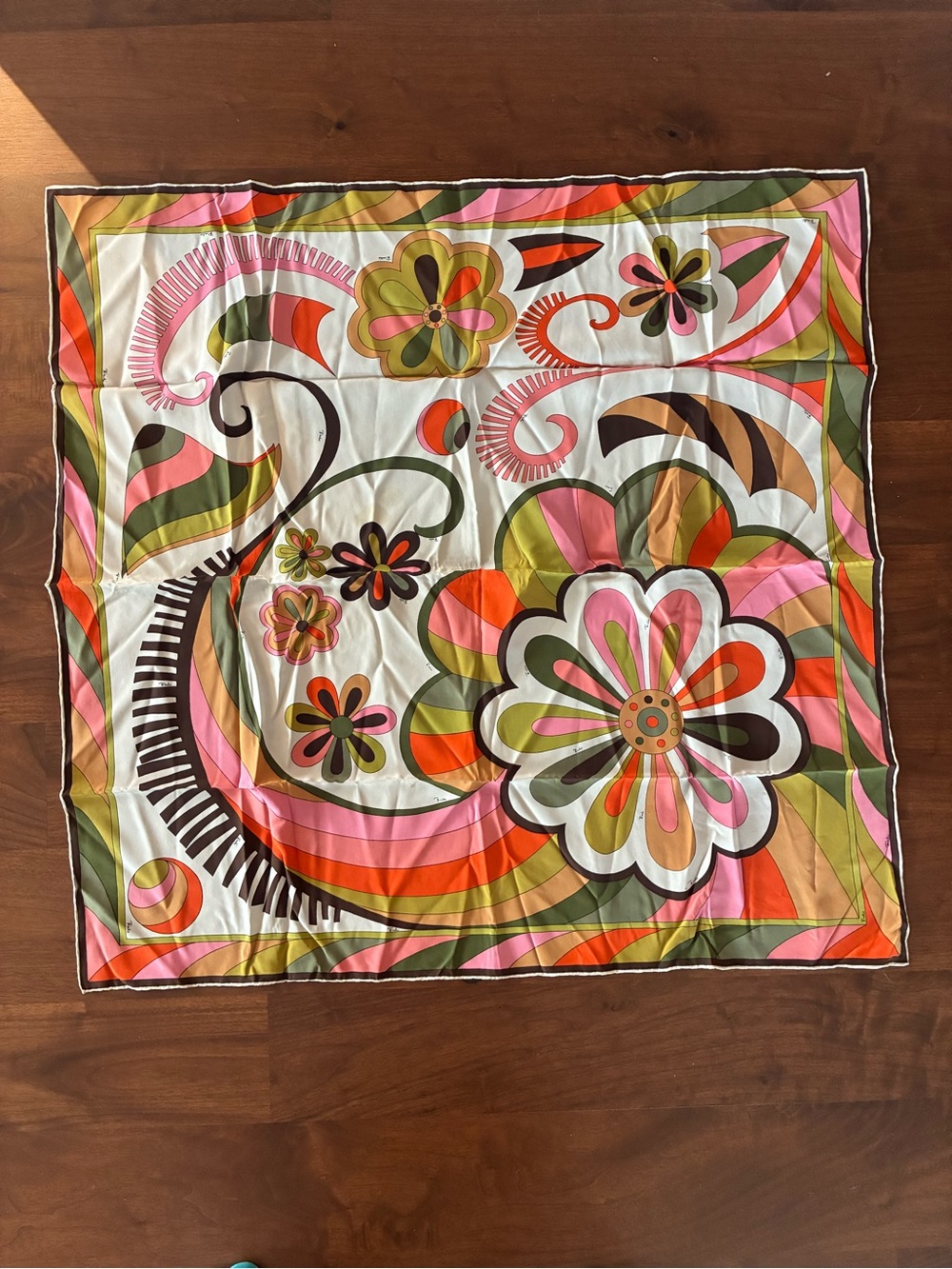 Vintage 1970’s - Emilio Pucci Floral Silk Scarf
